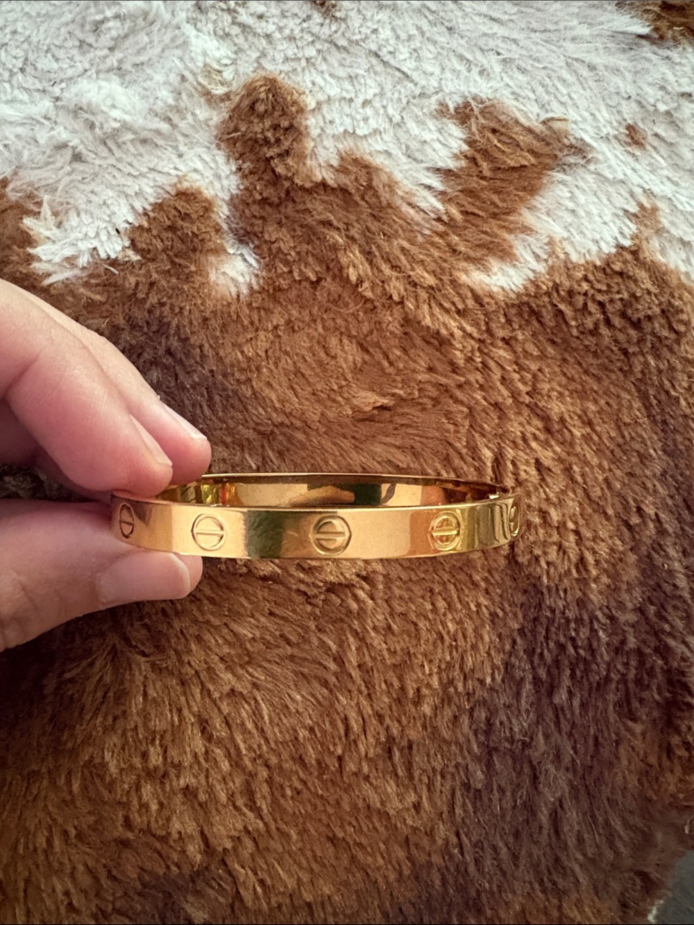 Gold love bracelet